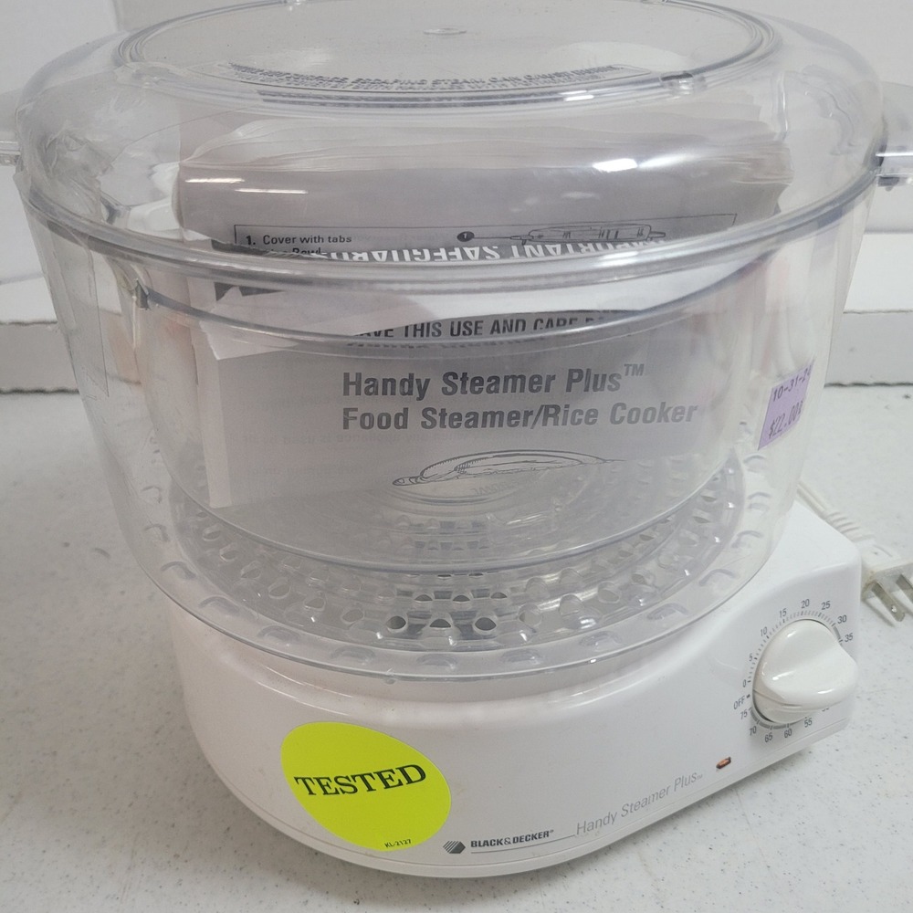 Black & Decker Handy Steamer Plus Food Steamer Rice Cooker HS90 HS10 White - Picture 2 of 11